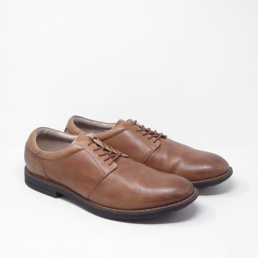 Abeo Mens Oscar Plain Toe Derby Shoes Brown Leather Lace Up Orthotic 13N